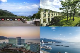 上段：ロテルド比叡　下段：琵琶湖ホテル＜外観、ビューイメージ＞