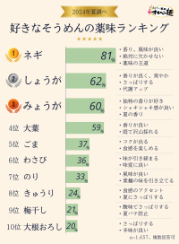 1,600人に聞いた「好きなそうめんの薬味ランキング」を発表！2位以下に大差をつけてダントツ人気だったのは…？【半田そうめんのオカベ調べ】