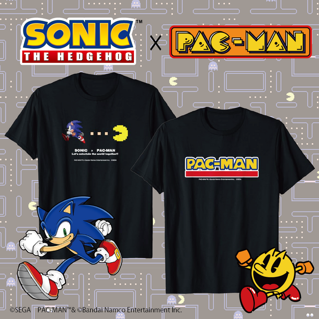 Amazon Merch On Demand　POP UP STOREに『パックマン』のアイテムが登場！期間限定で『パックマン』と『ソニック』コラボアイテムも販売決定！