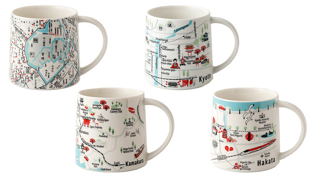【店舗限定】地図柄マグカップが新登場!人気4エリアの魅力を詰め込んだ限定デザイン