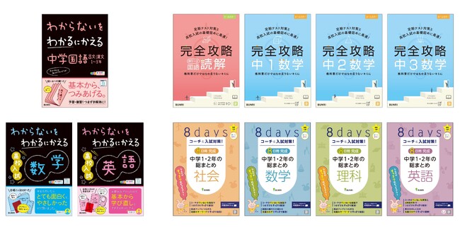文理の中学生向け学習参考書が進研ゼミ「電子図書館まなびライブラリー教材館」に新登場！