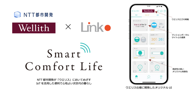 リンクジャパン×NTT都市開発　IoTプラットホームアプリ「HomeLink」を分譲マンション「ウエリス」仕様に開発・初導入