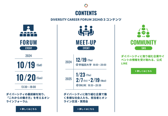 【企業30社が出展】国内最大級！ダイバーシティと就労に関するキャリアフォーラム『DIVERSITY CAREER FORUM 2024』開催決定（10/19～2/19）。本日、特設サイト公開。