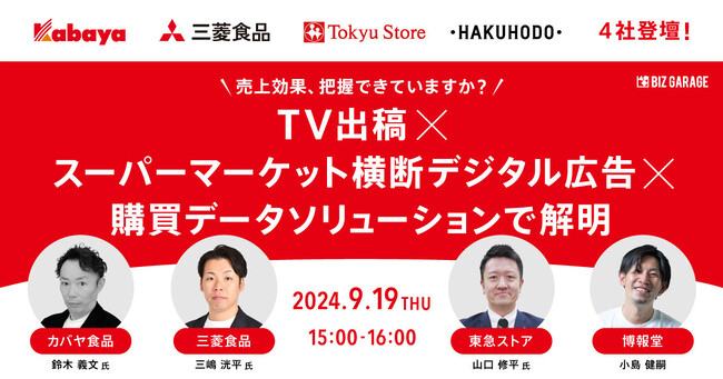 【博報堂BIZ GARAGE・コマースデザイン事業ユニット共催】売上効果、把握できていますか？TV出稿×スーパーマーケット横断デジタル広告×購買データソリューションで解明