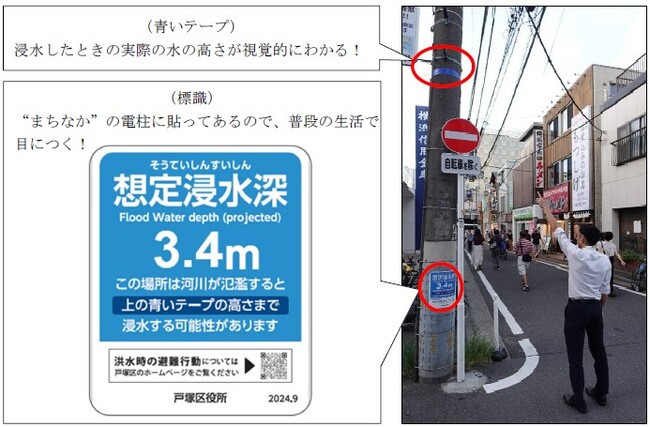 【横浜市戸塚区】洪水リスクを生活空間で見える化!「まるごとまちごとハザードマップ」を設置しました