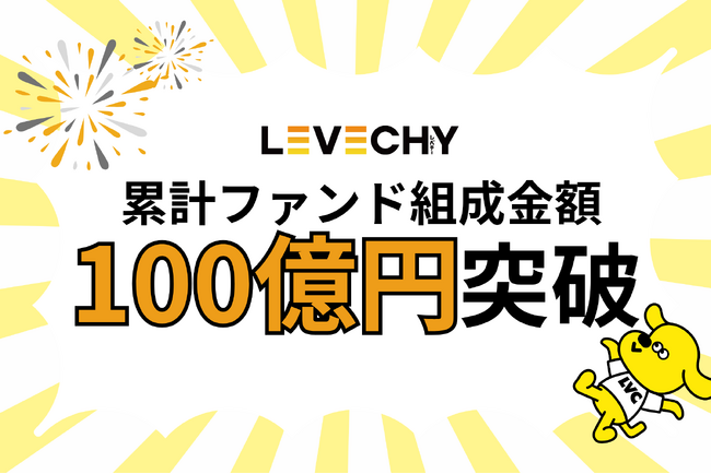 不動産クラウドファンディング「LEVECHY(レベチー)」｜ファンド組成金額　累計100億円突破