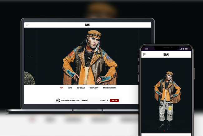 「Bitfan」にて、ボーカリスト・bakiのオフィシャルサイト兼ファンクラブ「SEEKER」をオープン！