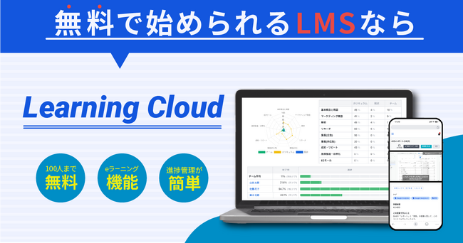 D-Marketing Academy、社内研修のDX化を無料で実現するLMS「Learning Cloud」をリリース