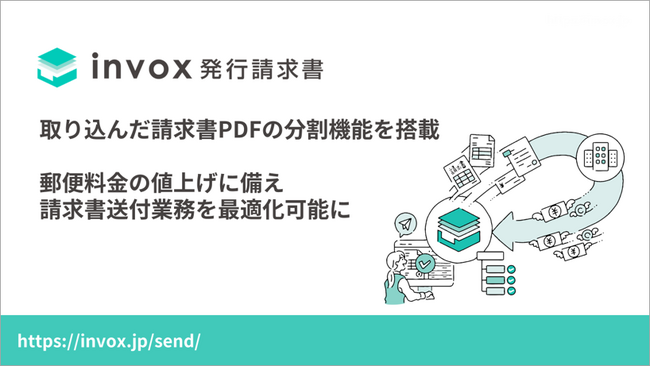 「invox発行請求書」に販売管理システムなどで作成した請求書PDFの自動分割機能を搭載