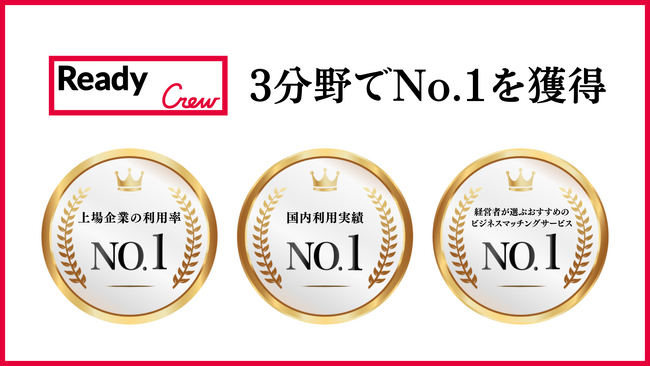 「レディクル」運営のフロンティア、競合調査/ブランドイメージ調査で「上場企業利用率No.1」「国内利用実績No.1」「経営者が選ぶおすすめのビジネスマッチングサービスNo.1」の3分野を獲得
