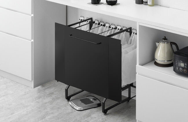 最大10種類の分別が可能なゴミ箱がさらに進化！ロボット掃除機対応の高脚ダストワゴンを発売開始