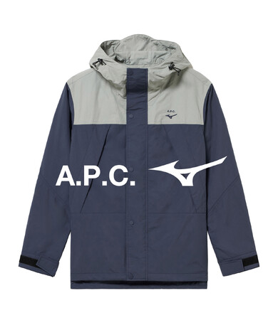 ＜A.P.C.＞2024年9月13日(金)よりA.P.C. Mizunoコラボレーション 第3弾　ウォーターリパレントマウンテンジャケット新色発売のお知らせ