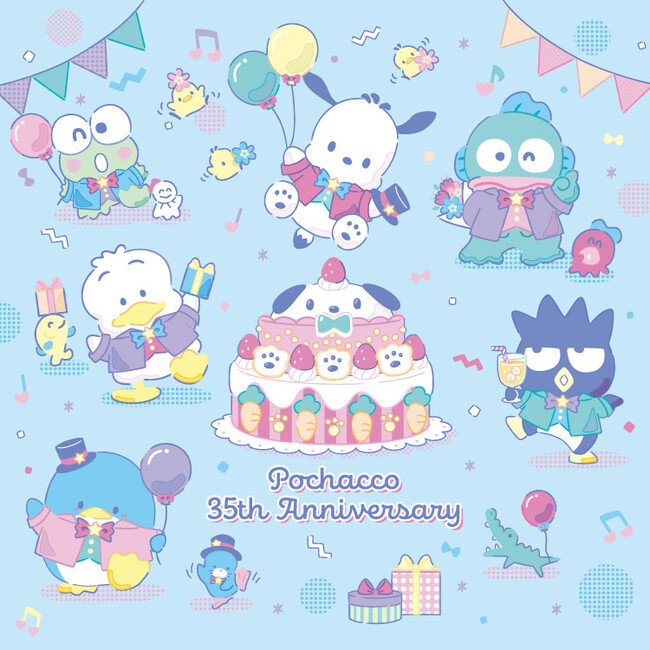 はぴだんぶいみんなでポチャッコの35周年をお祝い！『Pochacco 35th Anniversary シリーズ』が9月12日(木)～対象店舗で発売開始！