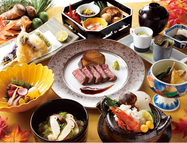 【明治記念館】“鮨・天麩羅・鉄板焼「羽衣」で秋の味覚を堪能”　松茸をはじめとした旬の素材を味わえるランチやディナーを期間限定でご用意しました