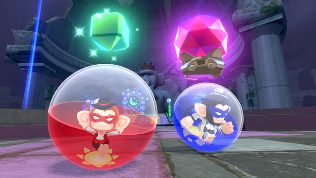 『スーパーモンキーボール バナナランブル』宝石を拾って運んで奪い合え！　新バトルルール「ジュエルスクランブル」登場！