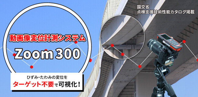 動画像変位計測システム「Zoom300」が国土交通省「NETIS」に登録されました