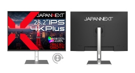 JAPANNEXTが28.2インチ IPSパネル USB-C給電対応 昇降式スタンド搭載の4K Plus液晶モニターを57,980円で9月20日(金)に発売