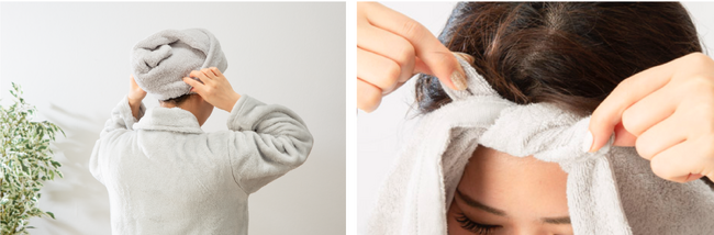 巻きやすさ抜群、お風呂上りの時短アイテム！ヘアドライ専用タオルを新発売。