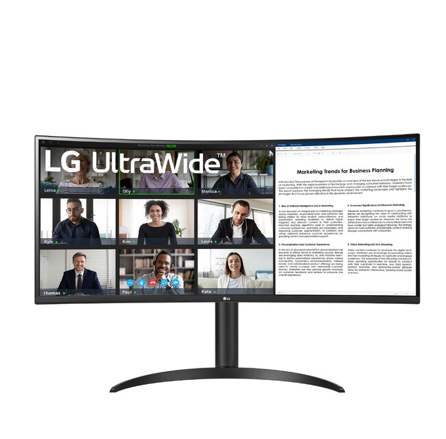 3440×1440@100Hz対応　21:9曲面型モニターLG UltraWide(TM)「34WR55QK-B」を10月上旬より順次発売