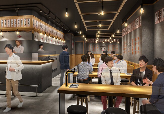 テーブル設置のハイボールタワーでセルフ飲み放題と町中華が楽しめる　大衆食堂「あまつ」を10月1日 郡山駅前にオープン！