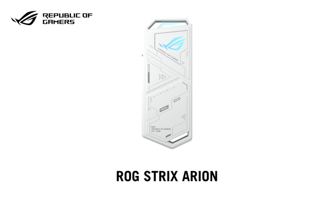 ASUSのゲーミングブランドRepublic of Gamersより、NVMe M.2 SSDエンクロージャー「ROG STRIX ARION/WHT」を発表