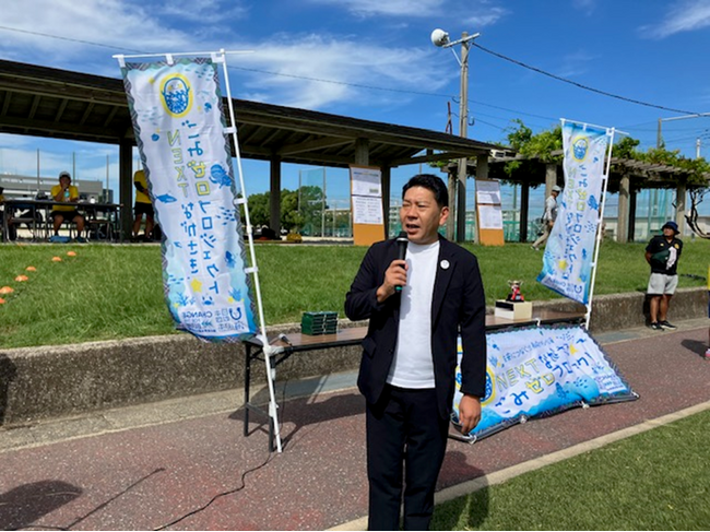 大村市長杯小学生ラグビー大会に参加した小学生と その保護者と一緒に清掃活動を実施しました！