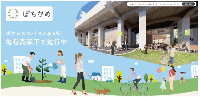 JR常磐線亀有駅~綾瀬駅間高架下施設「ぽちかめ」ホームページが完成!