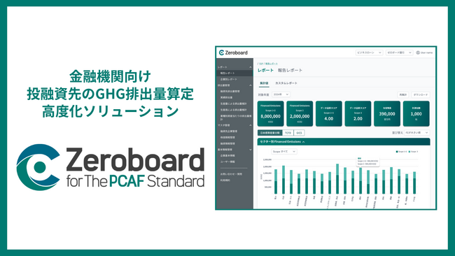 【中国銀行への導入が決定】ゼロボード、金融機関向けの投融資先のGHG排出量算定高度化ソリューション「Zeroboard for The PCAF Standard」の提供を開始