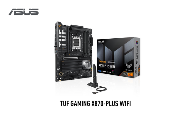 ASUSのゲーミングシリーズTUF GAMINGより、AMD AM5 ソケット対応のX870マザーボード「TUF GAMING X870-PLUS WIFI」を発表