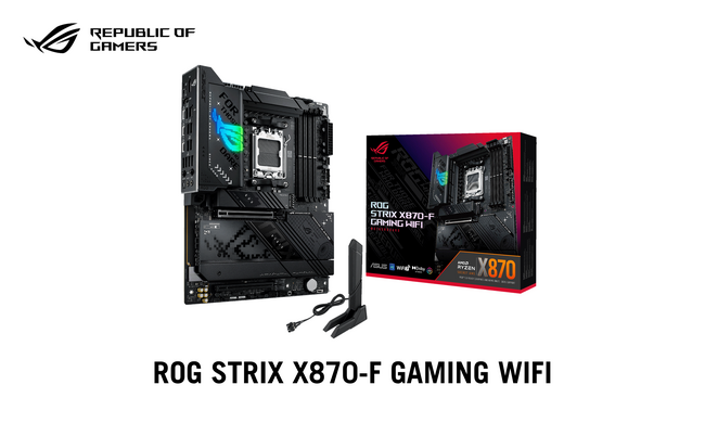ASUSのゲーミングブランドのRepublic of Gamersより、AMD AM5 ソケット対応のROG STRIX X870マザーボードを2製品発表
