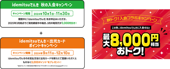 idemitsuでんき、「秋トク!入会コラボキャンペーン」を実施