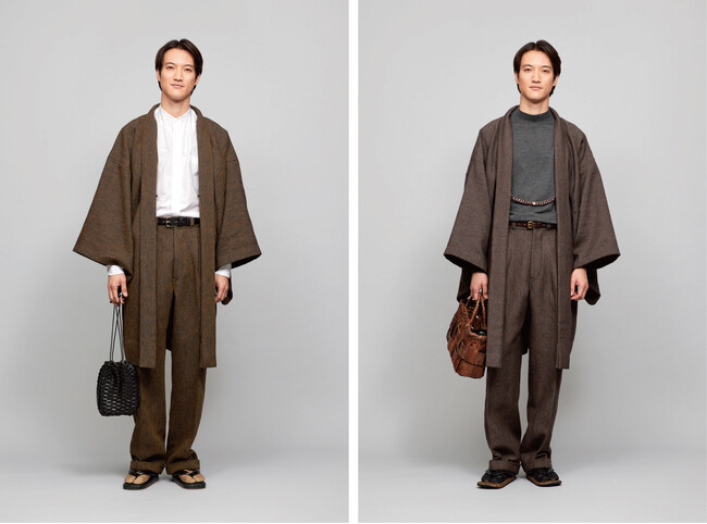 ＜Y. & SONS＞ニューヨークと京都を拠点とするブランド“T.T(ティーティー)”の生地を使用した羽織とパンツのセットアップを展開