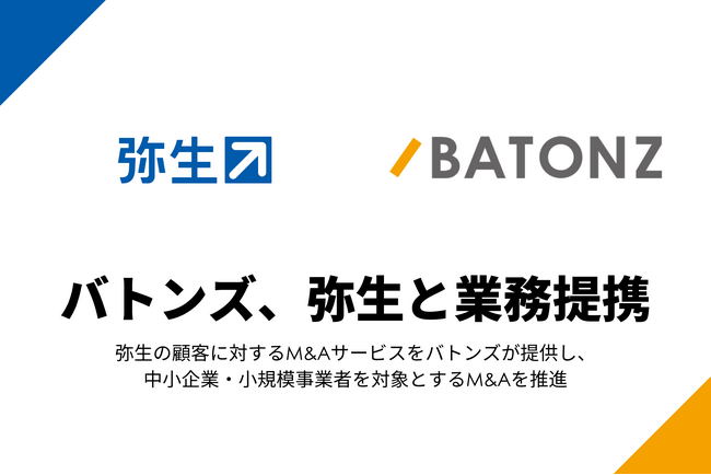 バトンズ、弥生と業務提携