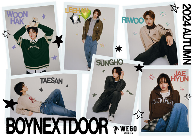 WEGO 2024 AUTUMN & WINTERのビジュアルモデルに6人組ボーイグループ『BOYNEXTDOOR』が就任！
