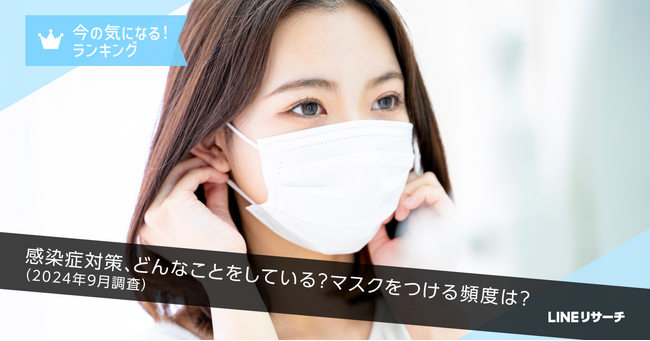 【LINEリサーチ】感染症対策のTOP2は「こまめな手洗い・うがいをする」「マスクをつける」。年代が上がるにつれ割合が高くなる傾向