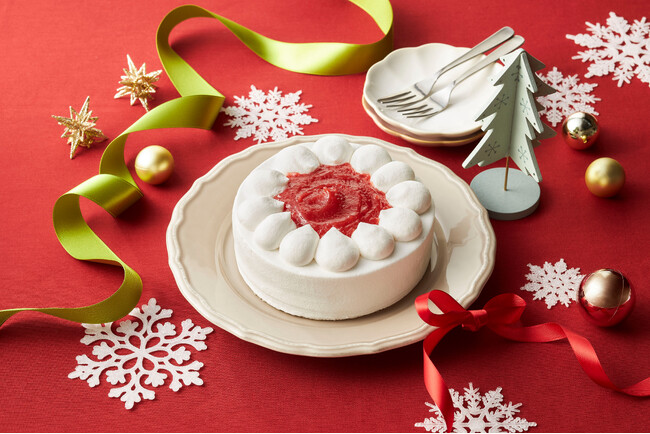 【早割特典あり！】グルテンフリー＆プラントベースの「乳・卵・小麦を使わない 濃厚いちごソースのおいしいケーキ」2024年クリスマスケーキ予約受付開始