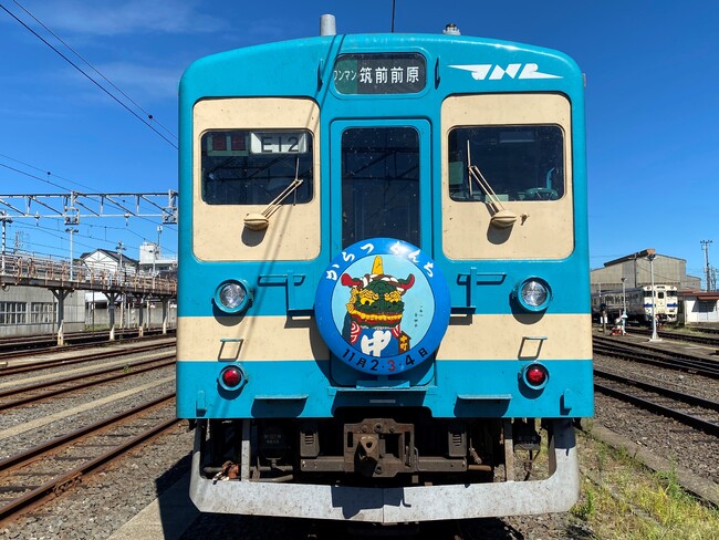 筑肥線103系車両に「唐津くんちヘッドマーク」を付けて運行します!