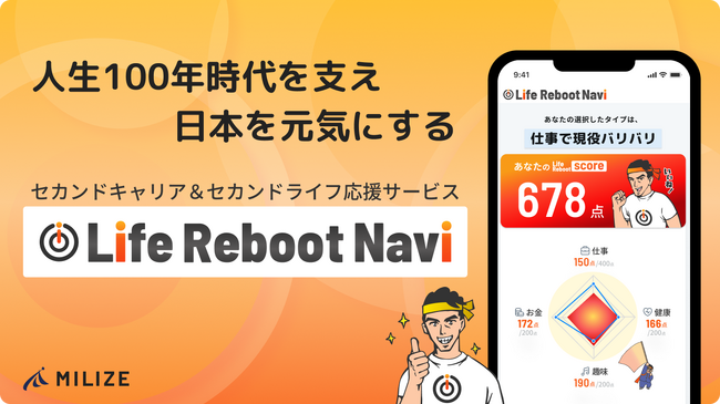 MILIZEが人生100年時代を支え、日本を元気にするAIサービス「Life Reboot Navi」（β版）をリリース