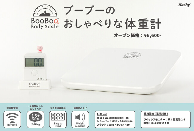 健康管理を声で応援!「おしゃべりな体重計(ブーブー)」を発売します!