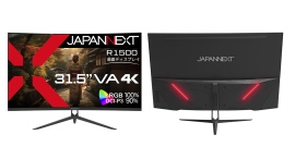 JAPANNEXTが31.5インチ VAパネル採用の湾曲4K液晶モニターを44,980円で10月11日(金)に発売