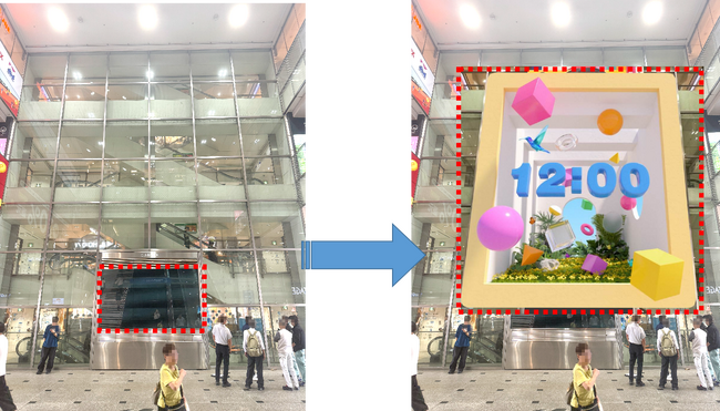 西鉄福岡（天神）駅 『ステージ広場ビジョン』 画面サイズが9倍に！