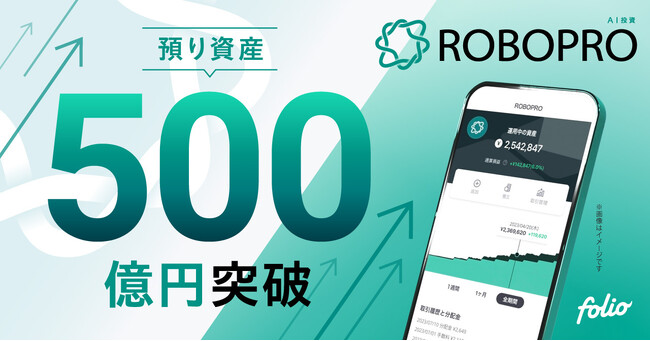 AI投資「ROBOPRO」 預り資産残高500億円突破のお知らせ