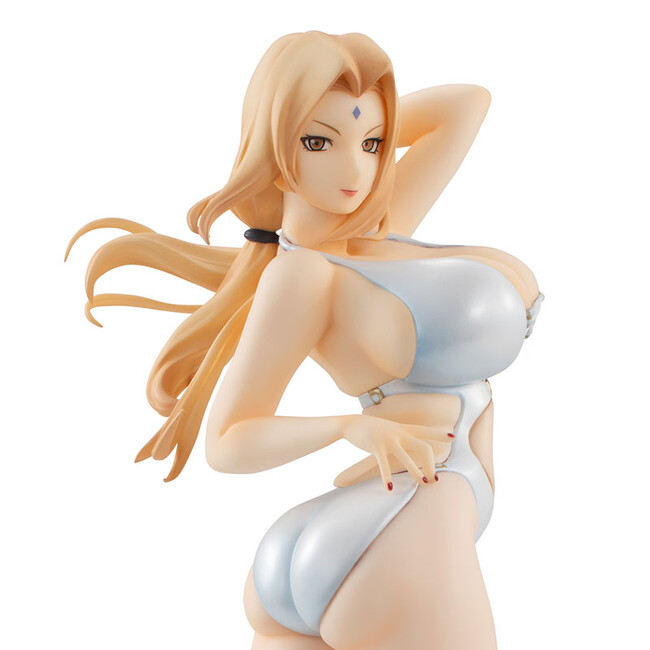 『NARUTO』より、TVアニメのエンディングにも登場した水着姿の「綱手」のフィギュアが登場。あみあみ含む一部流通限定でのご案内。