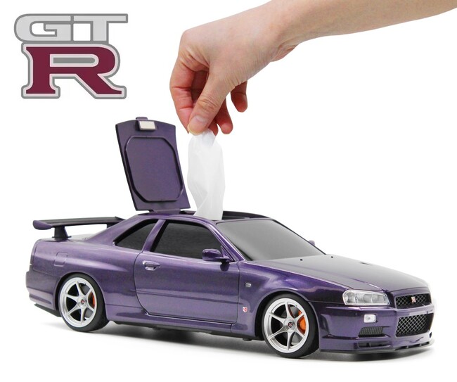 成田空港でスカイライン GT-Rのウェットティッシュケースのパープルが販売開始！