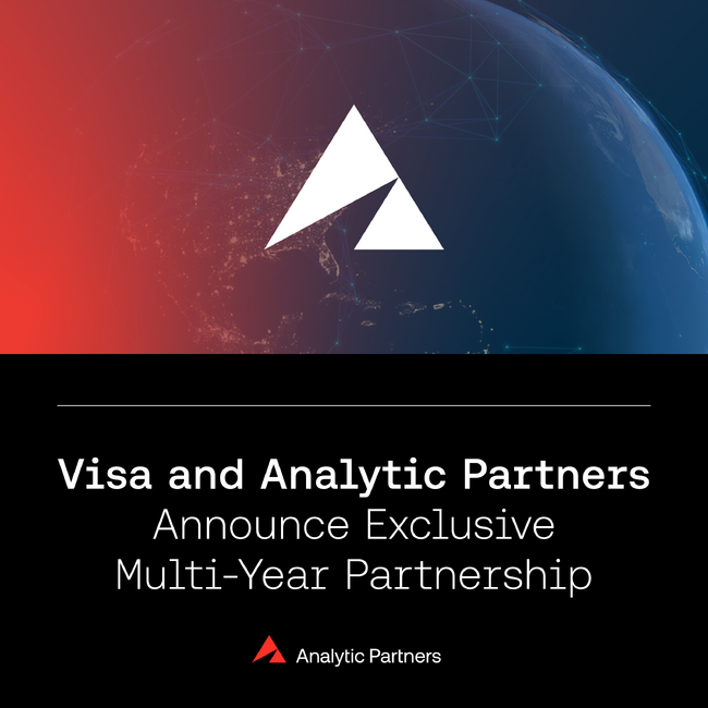 VisaとAnalytic Partnersが、加盟店とブランドを変革するためのコマーシャル・アナリティクスにおける複数年契約を発表