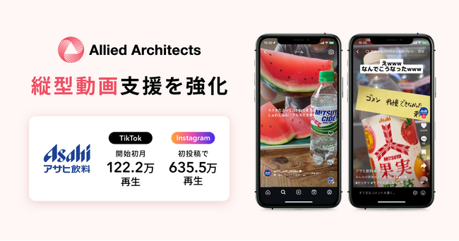 アライドアーキテクツ、TikTok・Instagramなどの縦型動画施策支援を強化