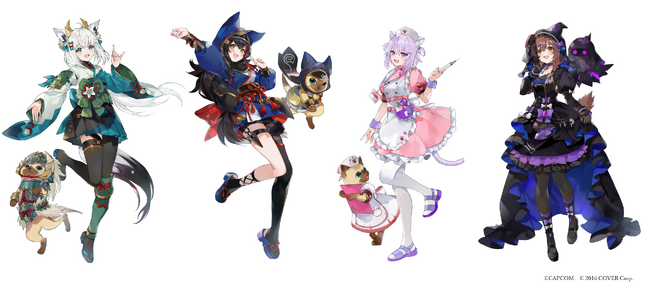 「モンスターハンター」と「ホロライブ」コラボプライズ第2弾はホロライブゲーマーズとコラボ！　タレントが選んだオトモアイルー衣装とお揃いの限定プライズ景品が登場！