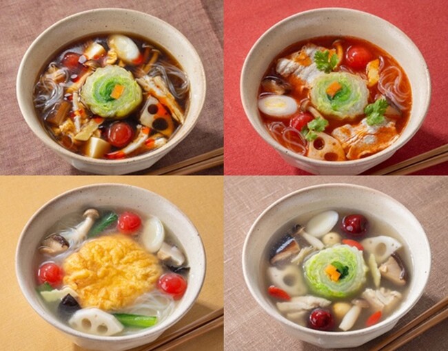 具材たっぷりでカロリーは124kcalから！料理長が一つひとつ手作りする4種の「具だくさんの食べるスープ」が新登場