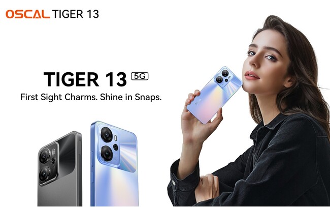 最新格安スマホ『OSCAL TIGER 13』発表！ワールドプレミア期間中に129.99ドルで購入可能！90Hz/UNISOC Tiger T760/Android14/16GB+256GB/5G対応