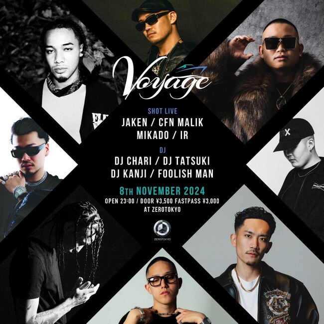 HIPHOPフェス『POP YOURS』に出演のJAKENやCFN Malikらを迎え、全国ツアーやEPリリースも控えている注目のHIPHOPイベントVoyageが新宿ZEROTOKYOにて開催決定！